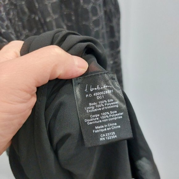 Aritzia Babaton Black Silk Tinsel Dress Medium - Picture 9 of 9